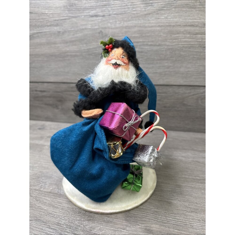 Annalee 1997 10” “True Blue” Santa Collector Edition Collectible Doll